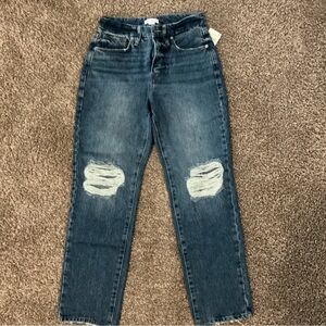 Good American High Rise Straight Leg Jeans